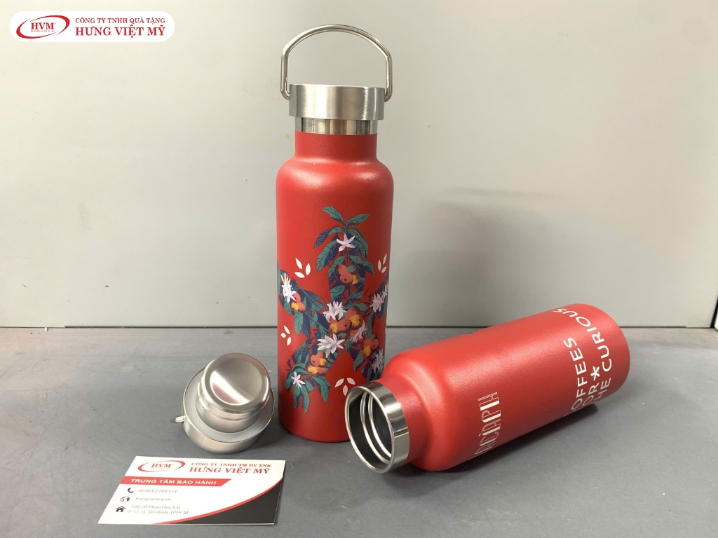 Mẫu bình giữ nhiệt in hình nhiều màu sắc nét, bền đẹp
